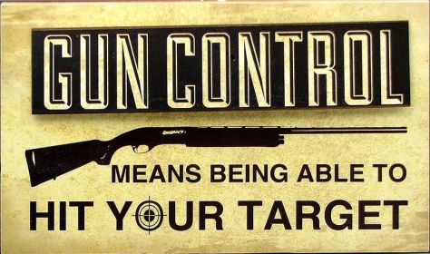 siWood ""Gun Control"" Sign