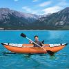 Inflatable Kayak Set with Paddle &amp; Air Pump; Portable Recreational Touring Kayak Foldable Fishing Touring Kayaks; 1 Person