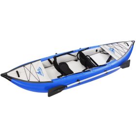 Inflatable Kayak Set with Paddle & Air Pump;  Portable Recreational Touring Kayak Foldable Fishing Touring Kayaks;  Tandem 2 Person Kayak