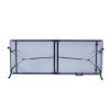 6 Ft Portable Folding Table;  Fold-in-Half Plastic Card Table Dinging Table for Camping;  Picnic;  Kitchen or Outdoor Party Wedding Event