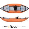 Inflatable Kayak Set with Paddle &amp; Air Pump; Portable Recreational Touring Kayak Foldable Fishing Touring Kayaks; 1 Person