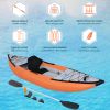 Inflatable Kayak Set with Paddle &amp; Air Pump; Portable Recreational Touring Kayak Foldable Fishing Touring Kayaks; 1 Person