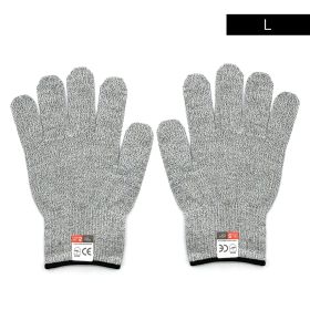 Cut Resistant Gloves - Ambidextrous, Food Grade, High Performance Level 5 Protection. Size Medium