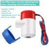 Bilge Pump For Boats 12V 1100GPH Submersible Marine Boat Bilge Non Automatic Electric Water Pump For Ponds Pools Spas Silent Boat Caravan RV Drainage