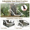 Foldable Tree Stand Seat Replacement Camouflage Waterproof Oxford Cloth Hunting Tree stand Seat Cushion for Hunting Climber Deer Ladder