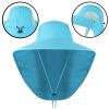 Fishing Sun Hat UV Protection Neck Cover Sun Protect Cap. Wide Brim Neck Flap Fishing Cap for Travel, Camping, Hiking Boating