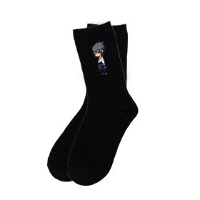 New Naruto Socks Man Anime Cartoon Hokage Uzumaki Naruto Uchiha Sasuke Cosplay Medium Tube Cotton Couple Socks Sports Stockings (Color: 9)