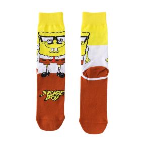 Cartoon SpongeBobs Women's Socks High Quality Fashion Men's Women Sock Printed Casual Hip-Hop Personality Adult Couple Stockings (Color: 25)