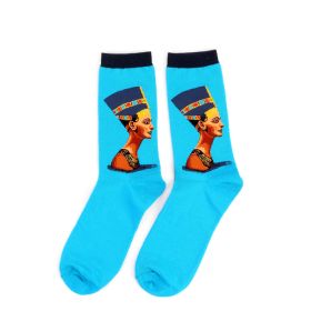 Hot Dropshipping Autumn winter Retro Women New Art Van Gogh Mural World Famous Oil Painting Series Men Socks Funny Socks (Color: 18)