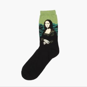 Hot Dropshipping Autumn winter Retro Women New Art Van Gogh Mural World Famous Oil Painting Series Men Socks Funny Socks (Color: 4)