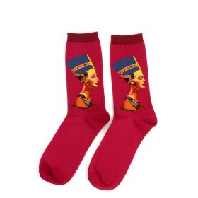 Hot Dropshipping Autumn winter Retro Women New Art Van Gogh Mural World Famous Oil Painting Series Men Socks Funny Socks (Color: 16)