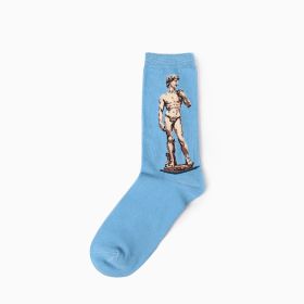 Hot Dropshipping Autumn winter Retro Women New Art Van Gogh Mural World Famous Oil Painting Series Men Socks Funny Socks (Color: 10)