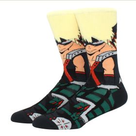 Fashion men's funny socks fashion women's personality anime socks cartoon fashion skarpety high quality sewing pattern (Color: 34)