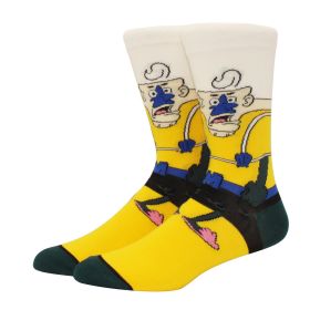 Fashion men's funny socks fashion women's personality anime socks cartoon fashion skarpety high quality sewing pattern (Color: 11)