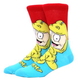 Fashion men's funny socks fashion women's personality anime socks cartoon fashion skarpety high quality sewing pattern (Color: 41)