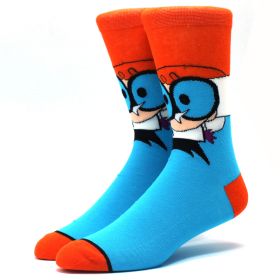 Fashion men's funny socks fashion women's personality anime socks cartoon fashion skarpety high quality sewing pattern (Color: 42)