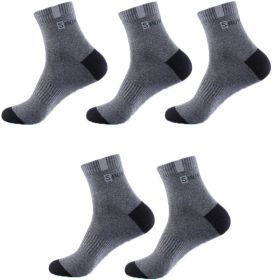 6 Pairs High-quality Bamboo Fiber Breathable Deodorant Business Men Tube Socks For Autumn And Spring Summer Plus Size EUR 38-47 (Color: B, size: 1)