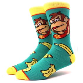 Fashion men's funny socks fashion women's personality anime socks cartoon fashion skarpety high quality sewing pattern (Color: 60)