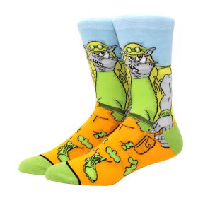 Fashion men's funny socks fashion women's personality anime socks cartoon fashion skarpety high quality sewing pattern (Color: 28)