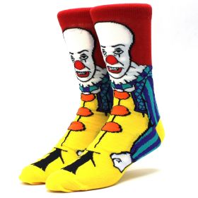 Fashion men's funny socks fashion women's personality anime socks cartoon fashion skarpety high quality sewing pattern (Color: 23)