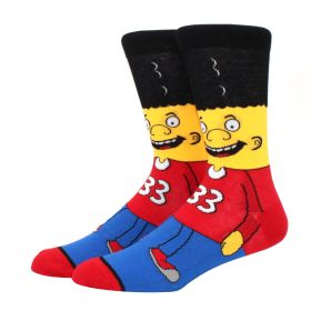 Fashion men's funny socks fashion women's personality anime socks cartoon fashion skarpety high quality sewing pattern (Color: 2)