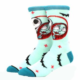 Fashion men's funny socks fashion women's personality anime socks cartoon fashion skarpety high quality sewing pattern (Color: 5)