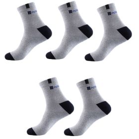 6 Pairs High-quality Bamboo Fiber Breathable Deodorant Business Men Tube Socks For Autumn And Spring Summer Plus Size EUR 38-47 (Color: D, size: 1)