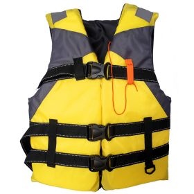 1pc Adult Portable Breathable Inflatable Life Vest; (Color: Yellow)