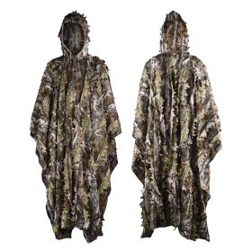 Kylebooker 3D Maple Leafy Hunting Camouflage, Poncho Ghillie Suit Sniper Clothing, Camo Cape Cloak (size: XL/XXL)