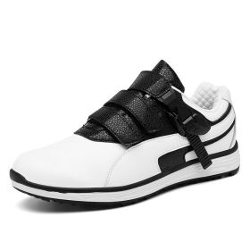 Waterproof Golf Shoes Men Men's Professional Golf Shoes Waterproof Non-slip Golf Training Shoes (Color: Black white, size: Eur42)