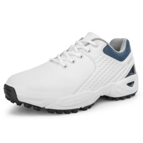 New Men's Golf Shoes Waterproof Non-slip Outdoor Golf Training Shoes Professional Golf Shoes Golf Shoes Men (Color: White, size: Eur43)