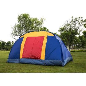 Bosonshop Outdoor 8 Person Camping Tent. Easy Set Up Party, Large Tent for Traveling Hiking with Portable Bag; Blue. (Color: Blue)