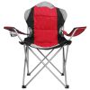 Foldable Camping Heavy Duty Steel Lawn Chair. Padded Seat Arm Back Beach Chair 330LBS Max Load with Cup Holder Carry Bag