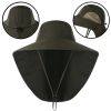 Fishing Sun Hat UV Protection Neck Cover Sun Protect Cap. Wide Brim Neck Flap Fishing Cap for Travel, Camping, Hiking Boating