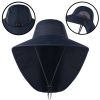 Fishing Sun Hat UV Protection Neck Cover Sun Protect Cap. Wide Brim Neck Flap Fishing Cap for Travel, Camping, Hiking Boating