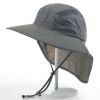 Wide Brim Sunscreen Hat with Neck Flap.