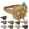 Tactical Waist Bag Denim with Water Bottle Holder for Outdoor Traveling, Camping, Hunting, Cycling