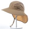 Wide Brim Sunscreen Hat with Neck Flap.