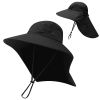 Fishing Sun Hat UV Protection Neck Cover Sun Protect Cap. Wide Brim Neck Flap Fishing Cap for Travel, Camping, Hiking Boating